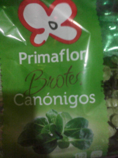 Brotes de canónigos. Marca \"Primaflor\".