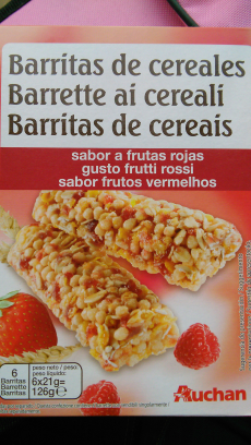 Barritas de cereales frutos rojos Auchan