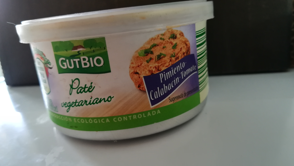 Paté Pimiento, calabacín y tomate GutBio