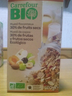 Muesli de copos 30% frutas y frutos secos carrefour