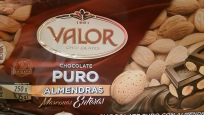 Chocolate puro con almendras marconas enteras Valor