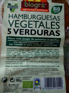 hamburguesa 5 verduras biogra