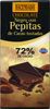 Chocolate negro Hacendado con pepitas de cacao 72% cacao 