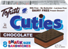 Helado sandwich de chocolate Tofutti Chocolate Cuties 