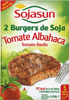 Hamburguesas vegetales Sojasun tomate y albahaca 