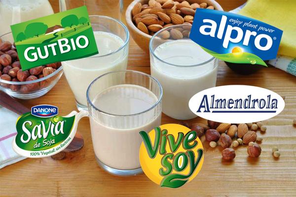 Comparativa de marcas de leches vegetales: soja, almendra, avena y coco