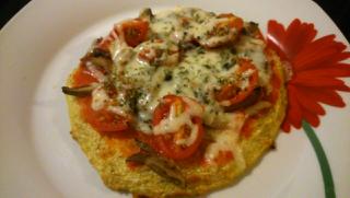 Pizza vegetariana con coliflor