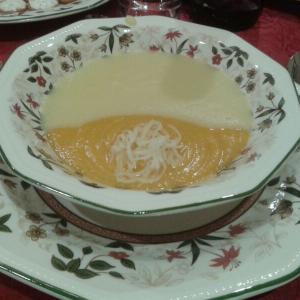 Crema disociada de patata y calabaza