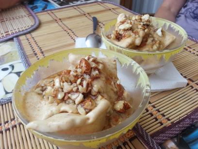 Helado vegano de plátano y galleta