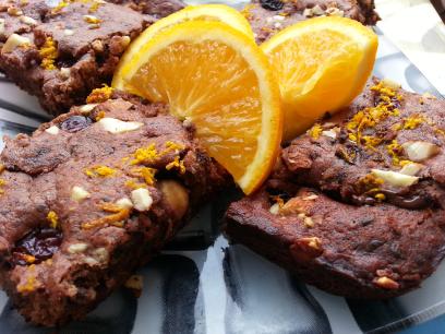 Brownies veganos de chocolate y frutos secos