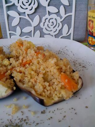 berenjenas rellenas con quinoa