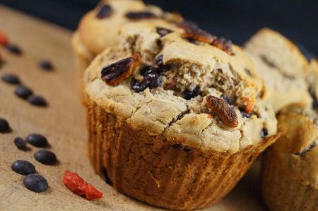 Muffins de chocolate y bayas de Goji