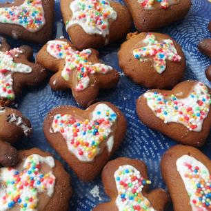 Galletas de jengibre con glaseado