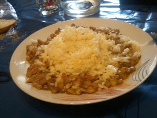 Lentejas con arroz