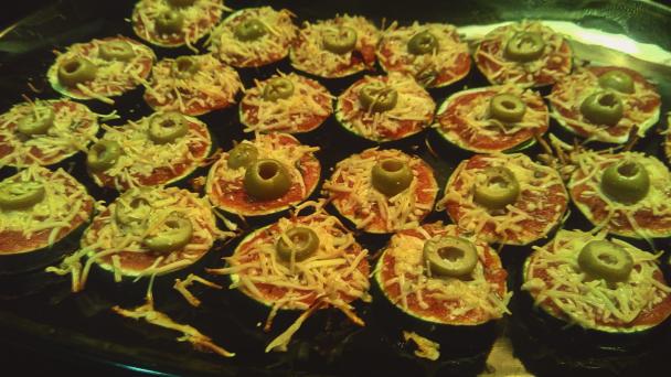 Mini-pizzas de calabacín