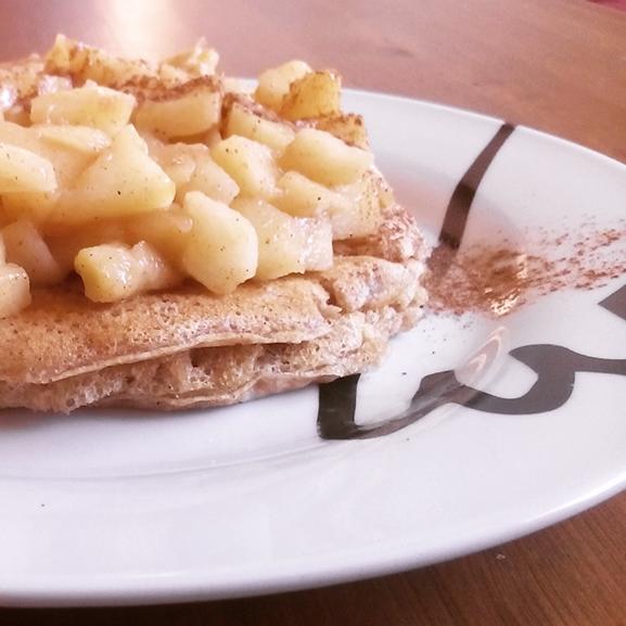 Tortitas de espelta y manzana