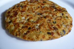 Tortilla de verduritas sin huevo