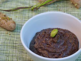 Crema de pistachos y algarroba