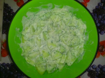 Ensalada de pepino a la menta