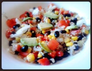 Ensalada de judías negras y quinoa