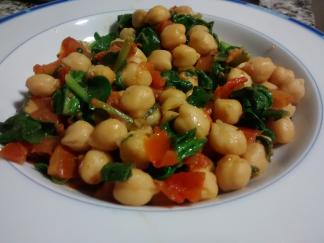 Garbanzos con espinacas