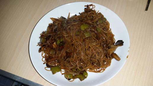 Fideos chinos con verduras