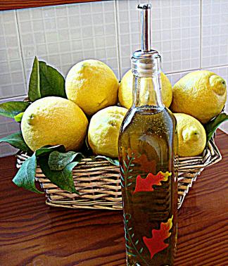 Aceite de limón casero