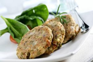 Hamburguesas de tofu y espinacas