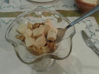 Tofu con nueces y sirope de agave