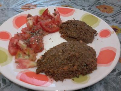 Hamburguesa de zanahoria cruda