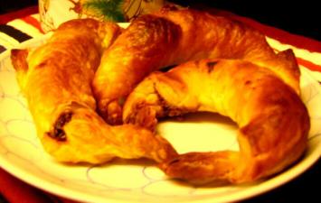 Croissants de chocolate negro