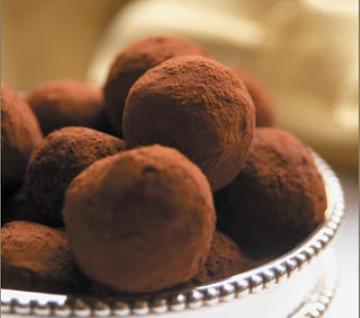 Trufas veganas de chocolate