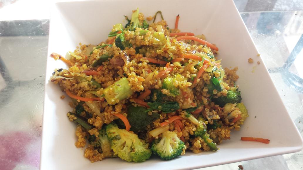 Quinoa con sesamo y verduras