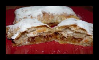 Strudel vegano de manzana