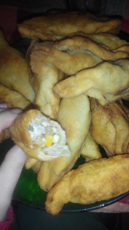 Empanadillas de tofu, champiñones y maíz