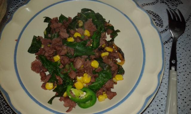 Ensalada de soja  con acelga