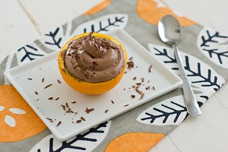 Mousse de chocolate y naranja