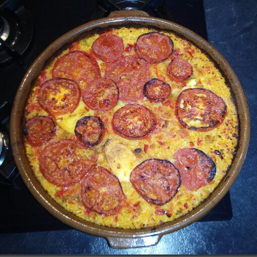 Arroz al horno vegetal