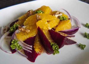 Ensalada de naranja y remolacha