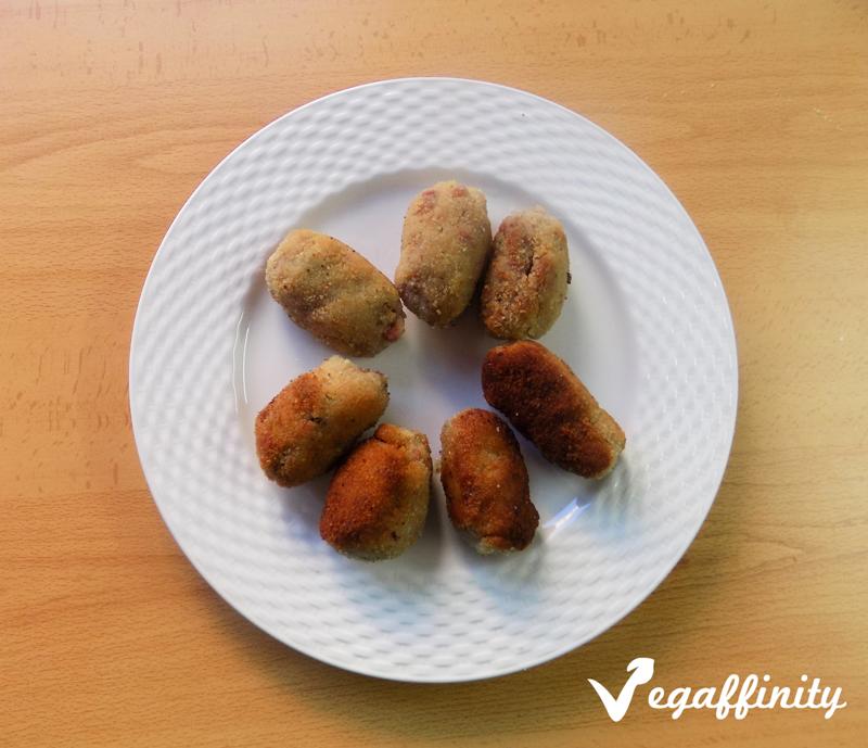 Croquetas de chorizo vegano y puerro