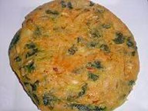 Tortilla vegana de espinacas