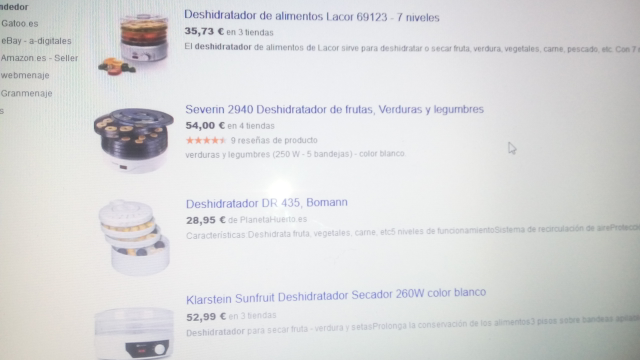 Me quiero comprar un deshidratador y no tengo ni idea.