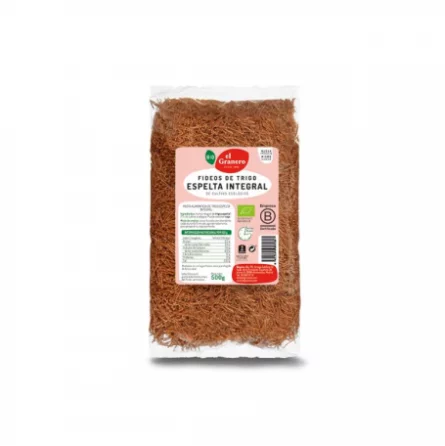 Fideos de trigo y espelta Integral El Granero 500 gr