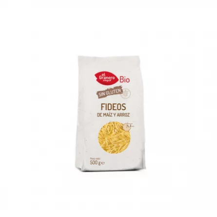 Fideos de Maíz y Arroz Sin Gluten El Granero 500 gr