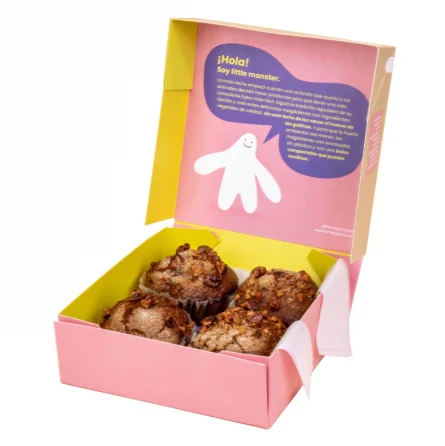 Magdalenas veganas banana walnut 4 uds (250 gr) La Mala leche Magdalenas veganas banana walnut 4 uds (250 gr) La Mala leche