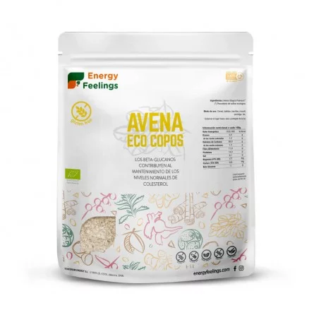 Copos de Avena Eco finos Sin Gluten Energy Feelings 500 gr