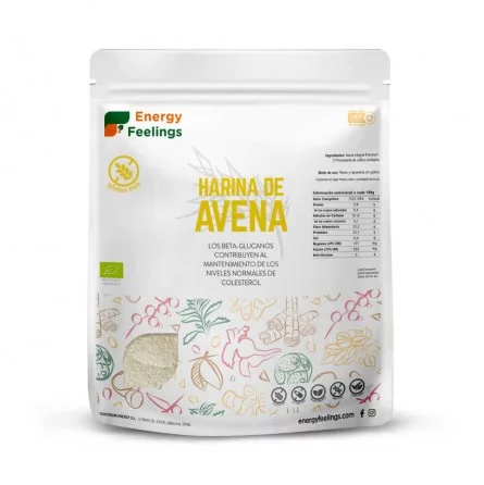 Harina de Avena Eco  XXL Pack Sin Gluten Energy Feelings 1 kg
