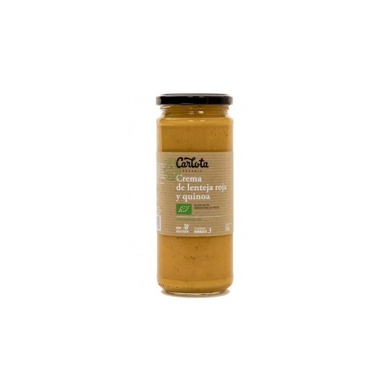 Crema de lenteja roja y quinoa 450g Carlota Organic