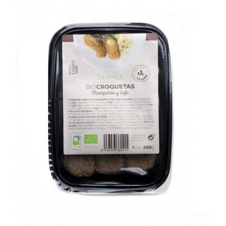 Croquetas Vegetales con Champiñones y Tofu Bio Ahimsa 200 gr Croquetas Vegetales con Champiñones y Tofu Bio Ahimsa 200 gr