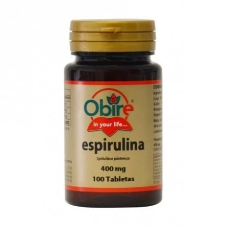 Espirulina 400 mg 100 Tabletas Obire